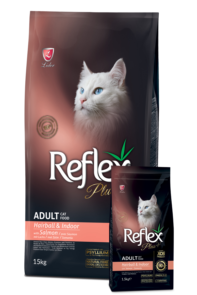Reflex Plus Hairball Somonlu Yetişkin Kedi Maması