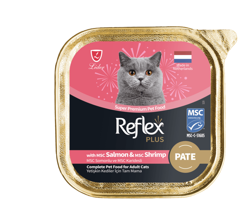 Reflex Plus Pate MSC Somonlu ve MSC Karidesli Yetişkin Kedi Maması 85 g