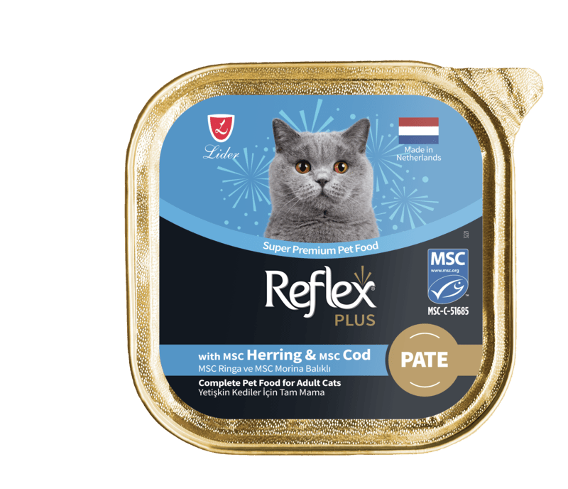 Reflex Plus Pate MSC Ringa ve MSC Morina Balıklı Yetişkin Kedi Maması 85 g
