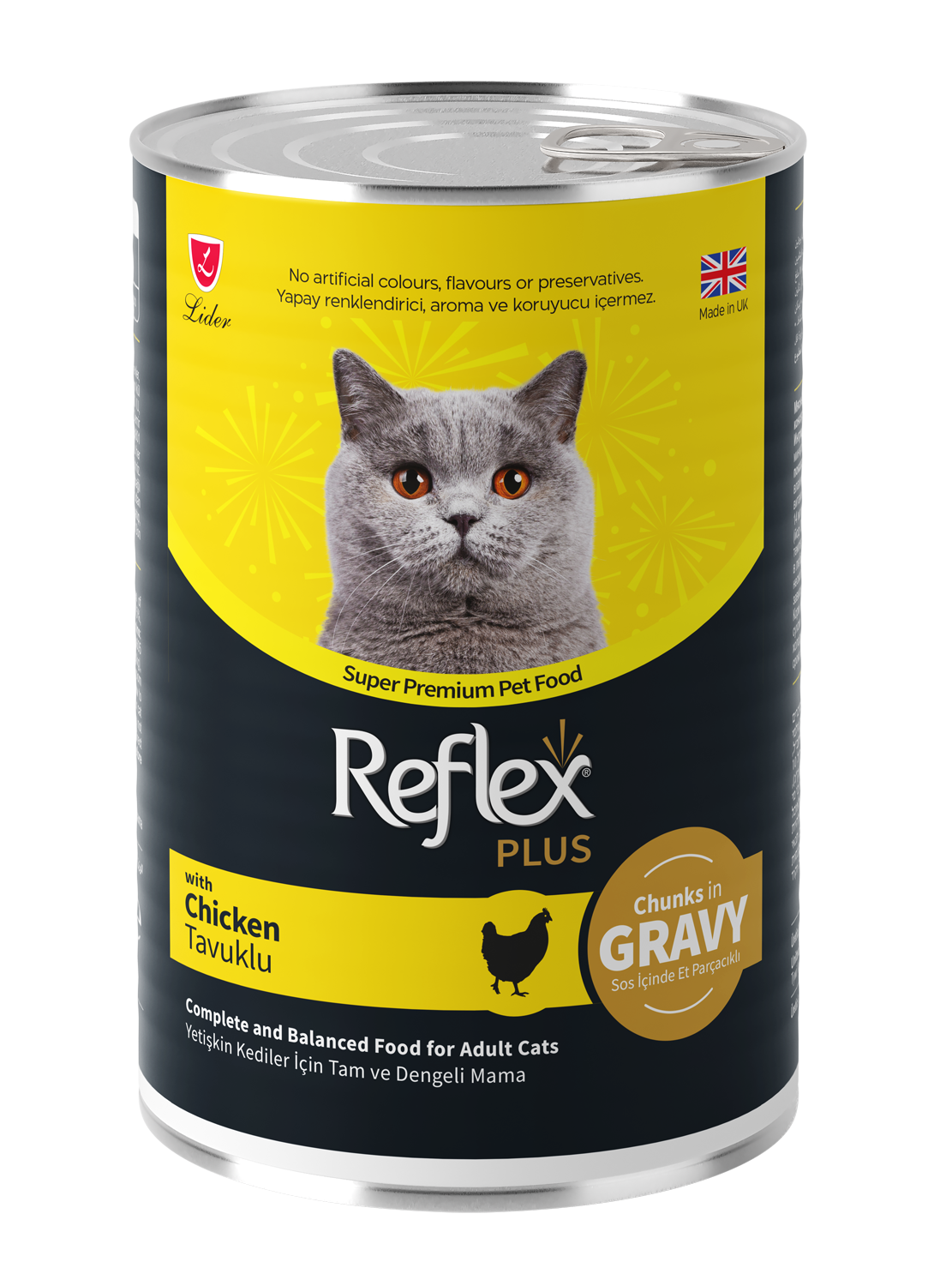 Reflex Plus Sos İçinde Et Parçacıklı Tavuklu Yetişkin Kedi Maması