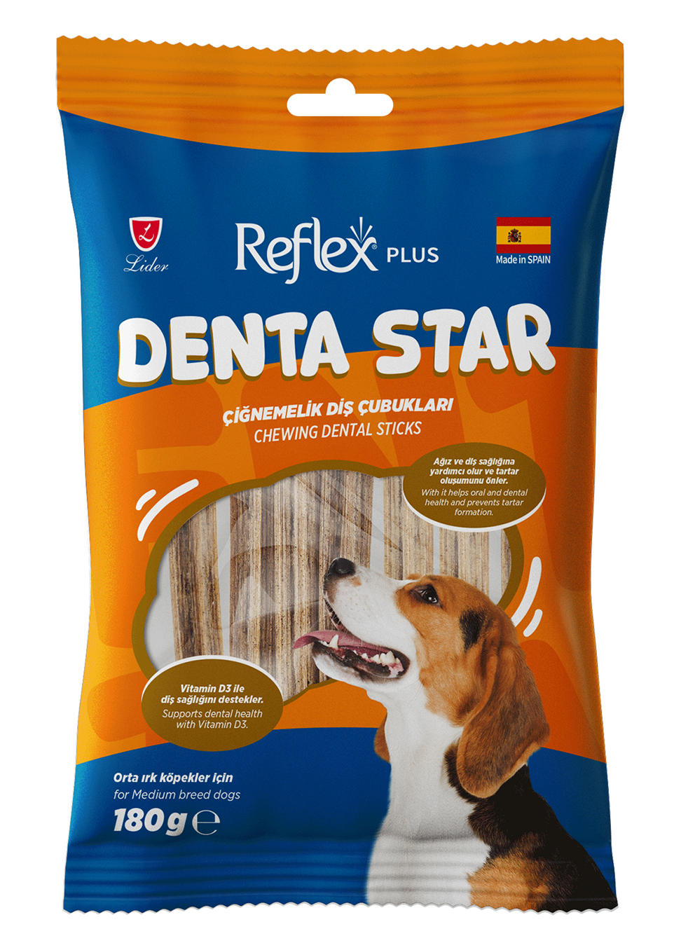 Dentastar / Çiğnemelik Diş Çubukları Orta Irk Yetişkin Köpek Ödül Maması