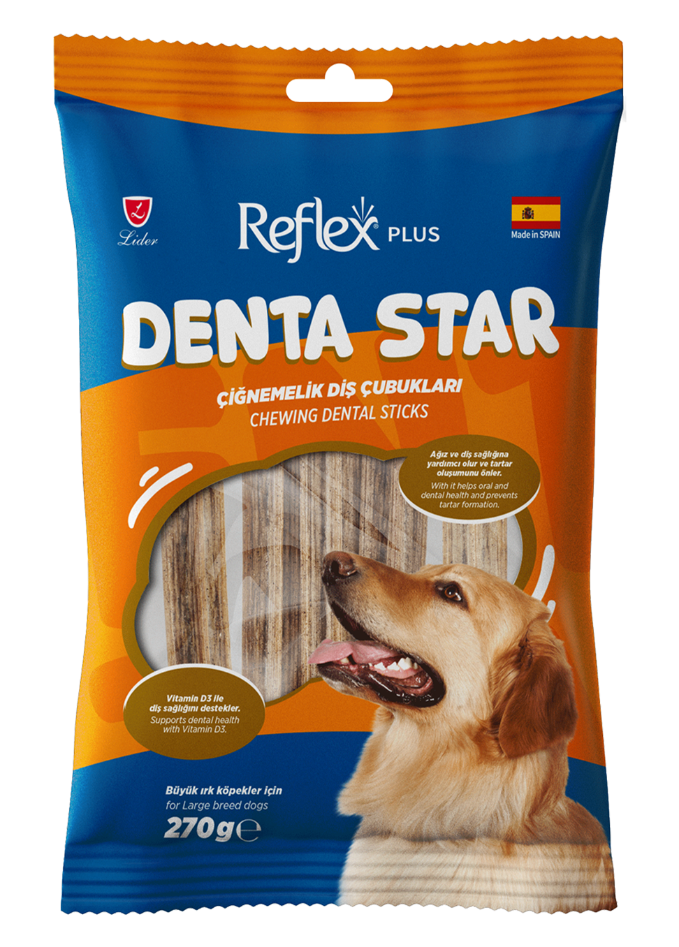 Dentastar / Çiğnemelik Diş Çubukları Büyük Irk Yetişkin Köpek Ödül Maması